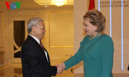 Líder partidista vietnamita se reúne con presidente ruso